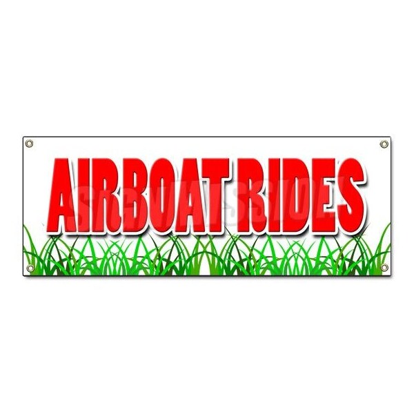 Signmission AIRBOAT RIDES BANNER SIGN everglades guided tours swamp buggy wetlands B-Airboat Rides - main